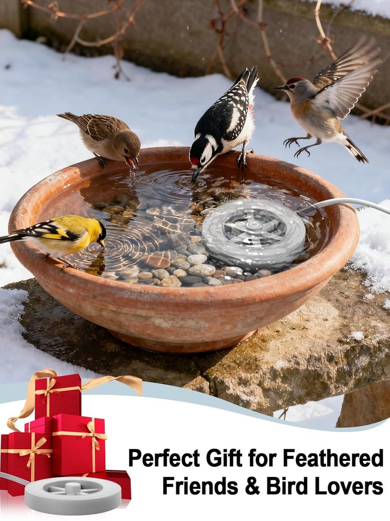 Alphatool 70W Bird Bath Heater for Outdoors in Winter - 77℉~ 109℉ Thermostatic Control, Heated Birdbath Deicer with Auto Shut Off, Chicken Livestock Water Heater - Image 5